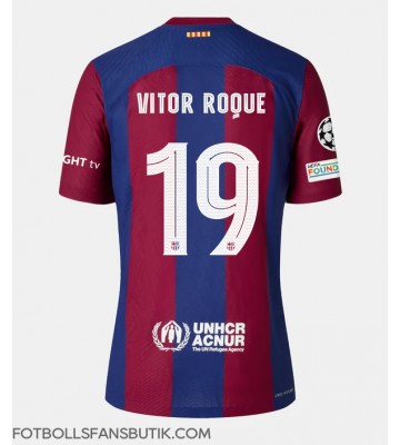 Barcelona Vitor Roque #19 Replika Hemmatröja Damer 2023-24 Kortärmad